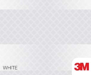 2" x 12' Roll 3M Diamond Grade Conspicuity Solid White Reflective Safety Tape 983-10