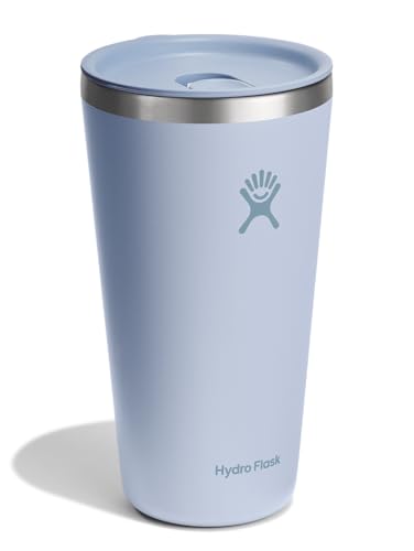 Hydro Flask All Around Tumbler Press-in Lid, Insulated Travel Mug, Stainless Steel Coffee Cup 28 Oz Surf Blue 28 Ounces