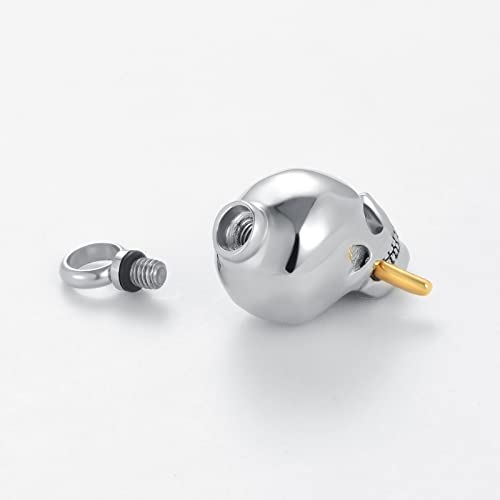 YSAHan Romance Skull Urn Necklace for Ashes for Men Women Rose Flower Cremation Memorial Keepsake Jewelry Gift(UR-16_Skull)
