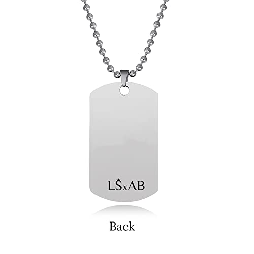 LSxAB Medical Alert Dog Tag Necklace for Men Women Son Asthma Diabetes Blood Thinner Eliquis Epilepsy Allergy Pacemaker Seizures PENICILLIN ALLERGY