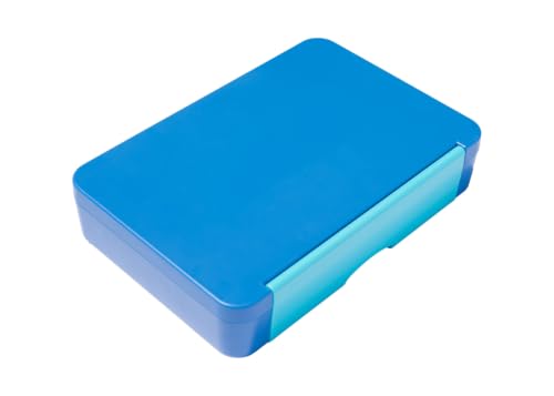 Stainless Steel Bento Lunch box Leakproof for kids boys girls, Food-Grade Silicone Seal, Deep Compartments, Removable 304 Stainless Steel Tray and Insert, Dishwasher Safe, 950ml Blue