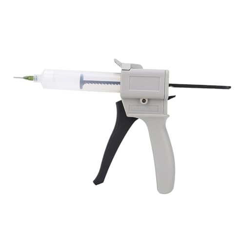 Hyuduo 30ml manual glue dispenser with ergonomic handle, syringe needle and putter for precision adhesive application