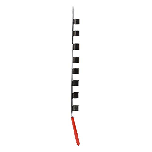 Ullman SH-1775 17-inch socket holder rack with 8 heavy-duty 3/4-inch spring clips