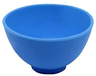 [Australia - AusPower] - 4Pcs One Set Silicone Flexible Rubber Impression Mixed Alginate Bowl Dental Mixing Bowls Blue 
