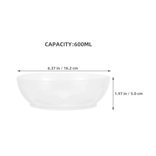 Pack of 2 Transparent Kitchen Scales 6.30 fl oz Plastic Weighing Bowl with Scale for Precise Measuring When Cooking, Baking and Food Preparation