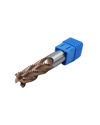 Zorqon 1/2-inch carbide roughing end mill, 4-flute square nose cutting tool