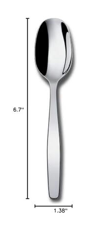 Alessi ANF06/4 Itsumo - Dessert spoon in 18/10 stainless steel. Set of 6.