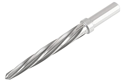 Accusize 1/2-inch HSS aligning hand reamer with 3-flat shank and 5-flute design