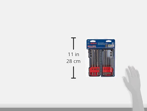 BOSCH HCK001 7 Piece Carbide-Tipped SDS-plus Rotary Hammer Drill Bit Set with Storage Case 7pc