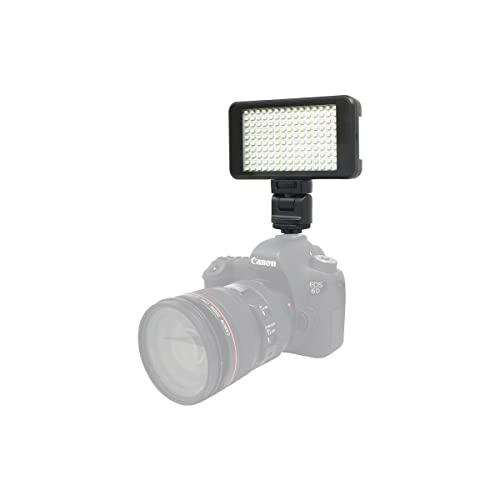 Vidpro LED-150 Photo and Video Light Kit - On Camera Panel LED Light - Adjustable and Dimmable Light Fits Cameras Video Camcorders and DLSR w/Hot Shoe Includes Rechargeable Battery Diffuser and More