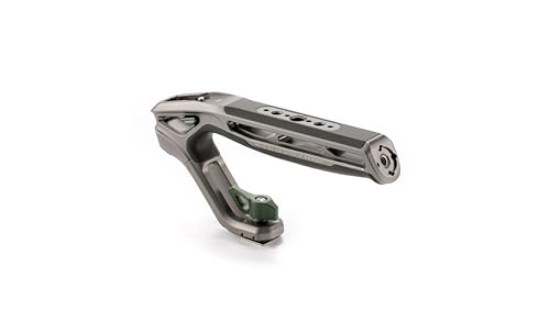 Tilta Xeno Top Handle for Filmmakers & Cameras - Titanium Gray | Aluminum Alloy and Silicone Build | 1/4″-20 w/Locating Points | Safety Release Pin | Comfortable Handling (Cold Shoe) Cold Shoe