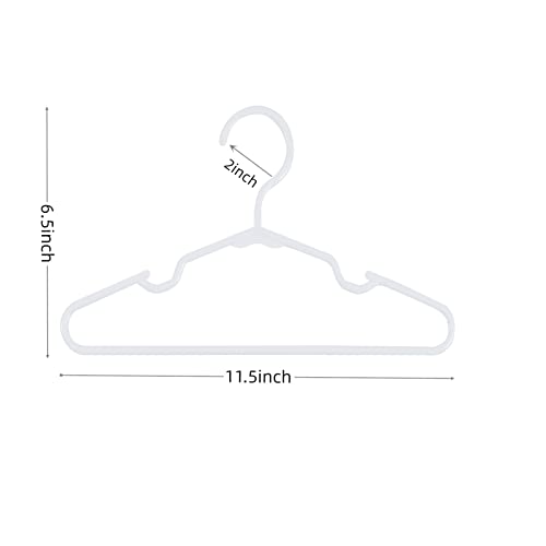 100 Pack White Baby Nursery Closet Hangers,Kids Plastic Hangers,Non-Slip Laundry Infant Pant & Coat Hangers for Newborn Clothes,Ultra-Thin Child Clothes Hangers for Girls Boys Toddler Kids 100