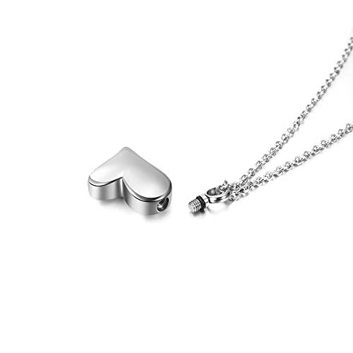 Jovivi Stainless Steel Twist Heart Urn Pendant Necklace Cremation Jewellery Ashes Keepsake Pet Memorial with Filler Kit and Gift Box
