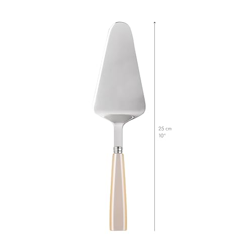 SABRE PARIS - Pie Server 9.8 inches- Icône Collection - Pies & Quiches - Stainless Steel & Acrylic - Dishwasher Safe - Pearly White