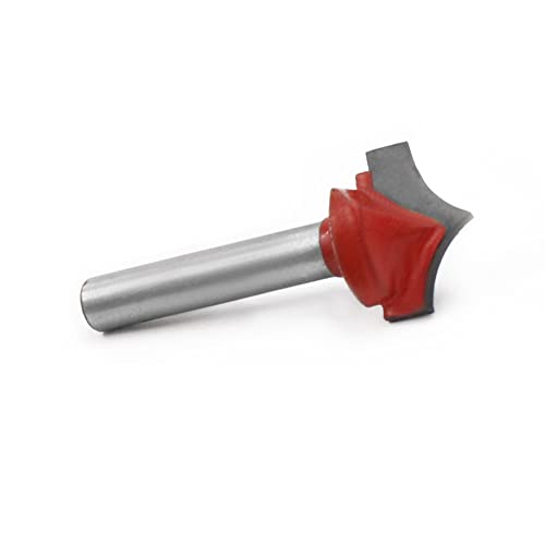 4-Piece Rounding Cutter 6 mm Shank Round Cutter Radius Cutter Set | Wood Router Cutter C3 Carbide Fitted Radius Sizes 3.96/4.76/6.35/7.96 mm 6mm Schaft