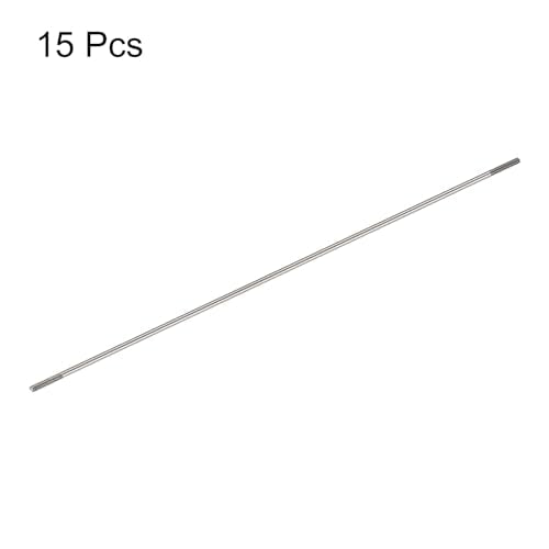 MECCANIXITY 15pcs Push Rod Connector Double End Threaded Rod 304 Stainless Steel for DIY RC Car,Boat,Car,Airplane,Helicopter Model&DIY Material,M2x250mm M2x250mm 15