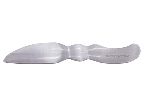 Selenite Crystal Knife - 7 to 8 Inches Handcrafted Crystal Sword 7-8" Inches