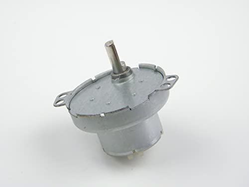 CHANCS DC 12V JS-50 1RPM D-Shaft CW/CCW Gear Synchro Motor Slow Speed Motor Electric Gear Box