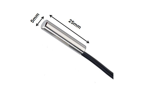 [Australia - AusPower] - 10K Temperature Sensor Probe, Stainless Steel 3950 NTC Temperature Sensor Probe, 500mm Waterproof Temperature Sensor Probe, Digital Temperature Transmitter Extension Cord (3 Pack) 