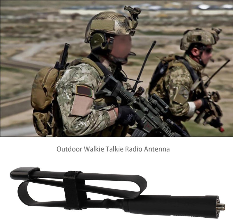 HYS Tactical Foldable Whip Antenna, SMA-Feamle, VHF UHF 144/430Mhz, Gooseneck Antenna for Kenwood TYT Retevis BAOFENG UV-82 UV-B5 GT-3 BF-F8HP UV-5RA UV-5RE UV-5R Two-Way Radio Scanner