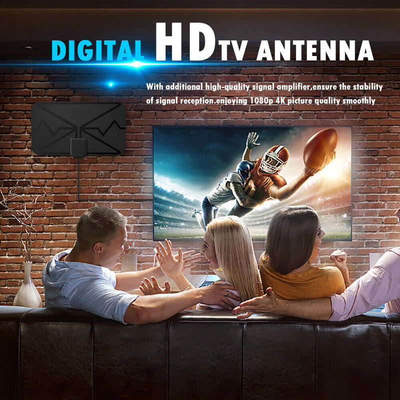 [Australia - AusPower] - 2023 Latest TV Antenna Indoor Smart, 360+ Miles Long Range - Digital HD Antenna Powerful Amplifier Indoor Outdoor - Signal Booster Support All TV's 4K 1080P Free Channels VHF UHF- 18ft HDTV Cable 