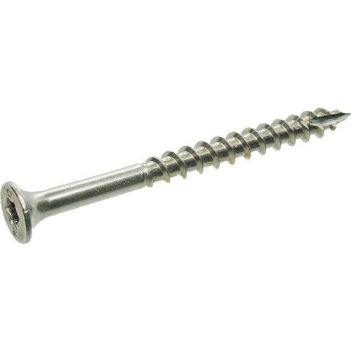 Grip-Rite PrimeGuard Max #10 x 2-1/2-inch 316 stainless steel deck screws with bugle heads and T25 star drive