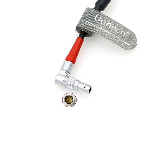 Uonecn LBUS Cable 4 Pin Male to 4 Pin Male Right Angle Lens Motor Cable Compatible with ARRI LBUS System, cforce Motor, FIZ MDR Camera Accessories, 60cm/23.6in 180° Right Angle to Straight