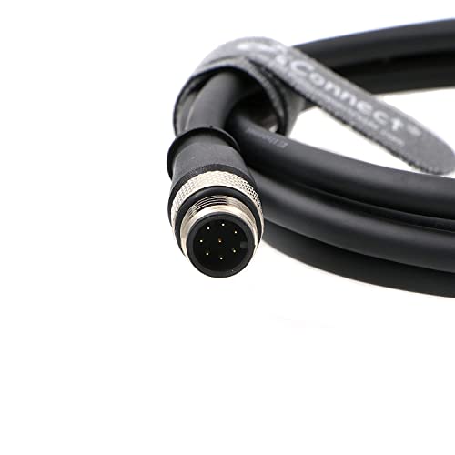 Ethernet-M12-RJ45-Cable for Cognex DM300 M12 8-Pin A-Code Male to RJ45 for Industrial Camera 9.8Ft|3M Black 3M