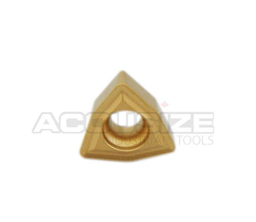 [Australia - AusPower] - Accusize Industrial Tools WCMT2.52 Inserts, TiN Coated, Carbide, Cutting Steel, 10 Pc Set, 2139-1020x10 