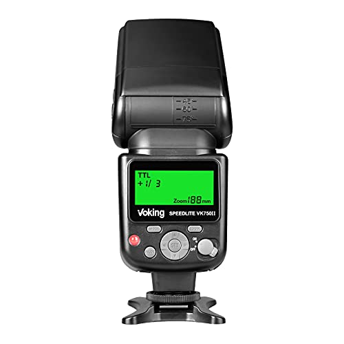 VK750II TTL Flash Speedlite with LCD Screen for Canon DSLR Camera