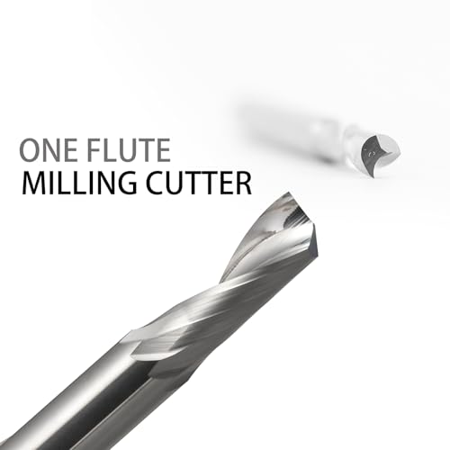 HOZLY 1/8-inch shank O-flute spiral router bit set with 1/16-inch cutting diameter, pack of 10