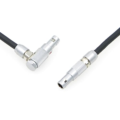 Alvin's Cables 00B 5 Pin Male Audio Cable for RED V-Raptor| RED Komodo-X Replacement Cable for RED DSMC3 5-Pin to Dual XLR Adapter Straight to Right Angle 55cm|21.7inches