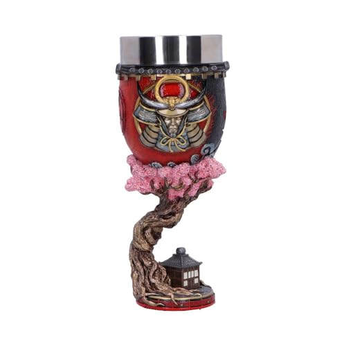 Nemesis Now Assassin's Creed Shadows goblet, 19.5cm tall, with red design, decorative chalice for collectors and fans.