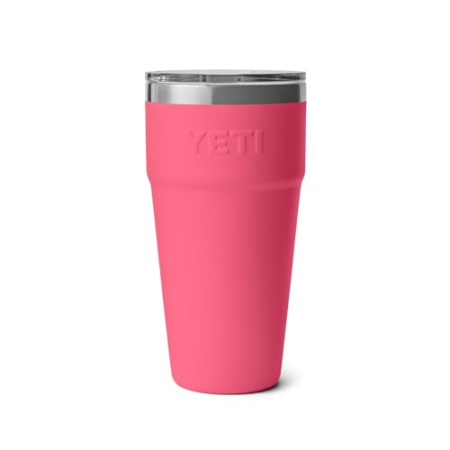 YETI Rambler 30 oz Stackable Tumbler, Stainless Steel, Vacuum Insulated with MagSlider Lid Tropical Pink