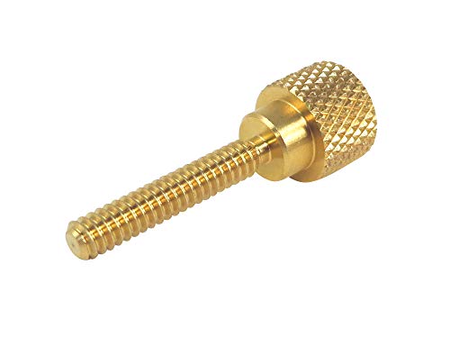 Taytools 10-pack solid brass diamond knurled 6-32 x 3/4 inch thumb screws with straight shoulders and flat tips