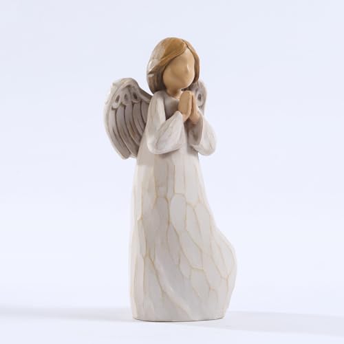 Decorative Praying Angel Figurine, 6 inch, Resin, Home Decor