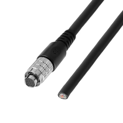Alvin's Cables HR25-7TP-8S Hirose 8 Pin Female to Open End High Flex Cable for IDS, DAHENG Imaging, Allied Vision GigE Industrial Cameras 5m| 16.4ft 5M/16.4ft Straight 8 Pin