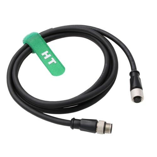 Power IO Cable M12 12 Pin Male Female for Omron Microscan MicroHAWK V430 F430 MV-4000 QX-1 Cognex Checker 200 Reader 500 Vision Sensor in Sight 7000 3M 3 m