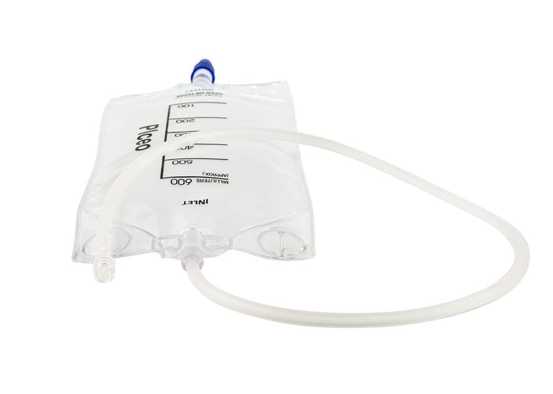 [Australia - AusPower] - Depot with Clear 600ml Drainage Bag, Twist Drain Valve, 24 Inch Tubing,nephrostomy Bag (2) 2 
