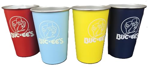 Buc-ee's Color Changing Pint Tumblers Stainless Steel Metal 4 Different Cup Tumbler BPA Free