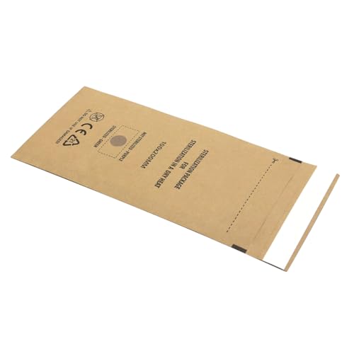 Sarini Sterilization Bags Kraft Self-Appointed with Autoclave Dry Sterilizer Sterilization Cosmetics Bag Nail Art Tool (100 x 200 mm) Pack of 100
