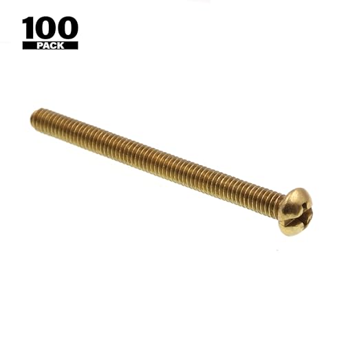 Prime-Line #8-32 x 2 in. round head machine screws with Phillips/slotted drive, 100 pack