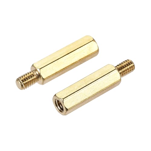 uxcell M4 hex brass standoff spacer, 20mm male-female threaded pillar screw nut kit for PCB circuit boards