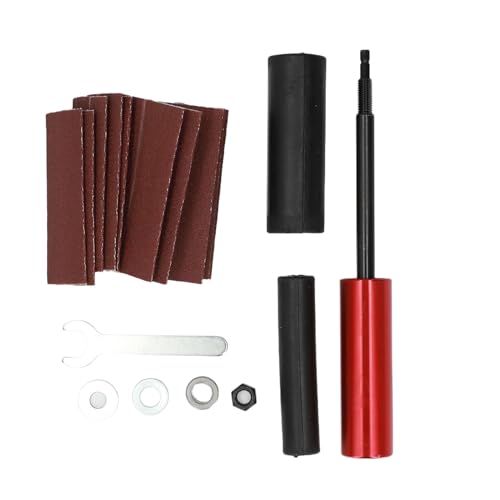 13 Pack Drill Grinding Drum Set, Universal Size Aluminum Alloy Spindle Grinder Adapter and 3/8" Spindle Sander Sleeves, Rubber Sanding Drum Set