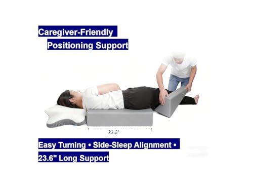 Bed Wedge Pillow for Side Sleeping & Recovery, 23.6" Positioning Support
