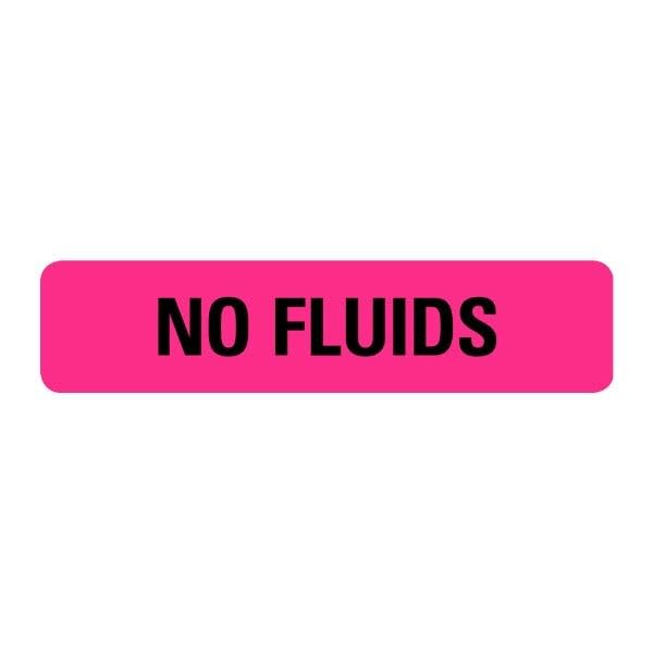 No Fluids Labels