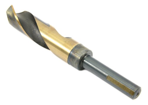 Forney Industrial Pro Silver and Deming drill bit with flatted 1/2-inch shank, 7/8-inch jobber drill bit