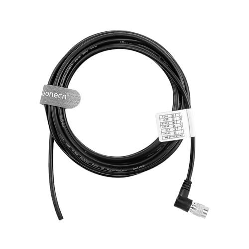 Uonecn HR10A-7P-6S Hirose 6 Pin Female to Open End Cable, Industrial Machine Vision Power I/O Trigger Cable, High Flex Shielded for Basler, Keyence, Cognex, Sony CCD, Hikvision, B-Type 16.4FT/5M Right angle 6 Pin B-Type