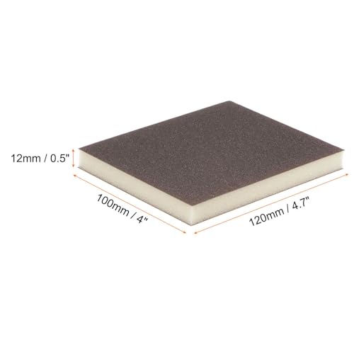 HARFINGTON superfine 500-600 grit sanding sponge blocks, brown foam pads for wood, metal, kitchen and drywall finishing