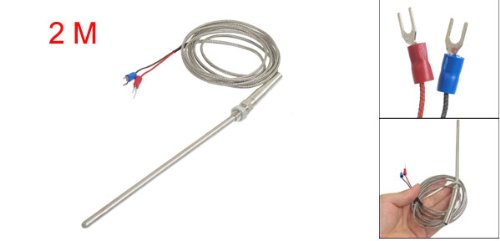 [Australia - AusPower] - uxcell 8mm Threaded 2M Temprature Thermocouple Probe K Type 150mm x 5mm 